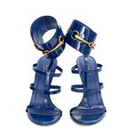 Sandalia-Gucci-Horsebit-Tornozelo-Verniz-Azul
