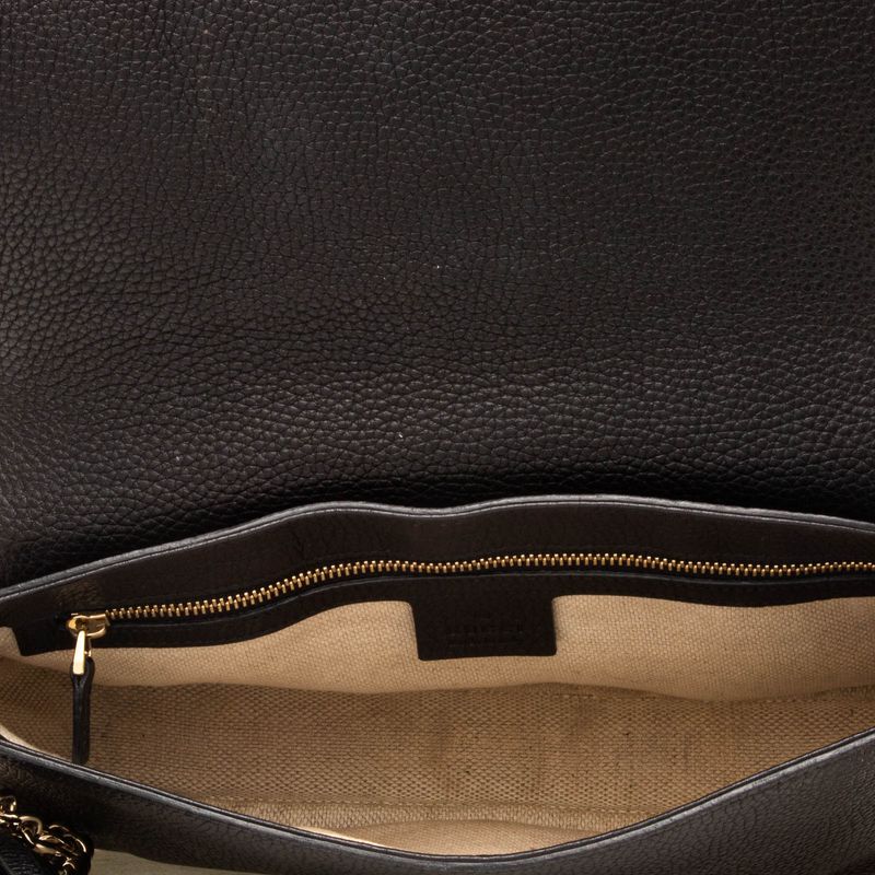 Bolsa-Gucci-Soho-Chain-Crossbody-Preta
