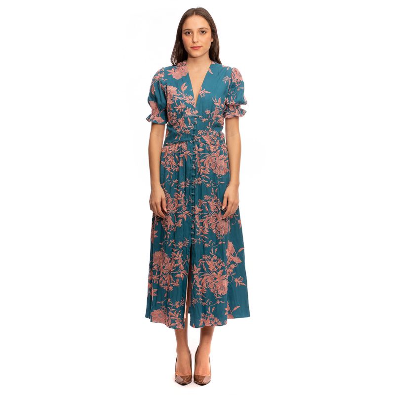 Vestido-Mixed-Azul-Bordado