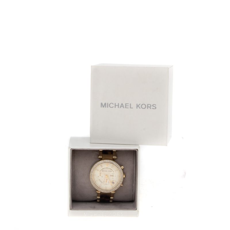 Relogio-Michael-Kors-Tartaruga-e-Dourado-com-Strass