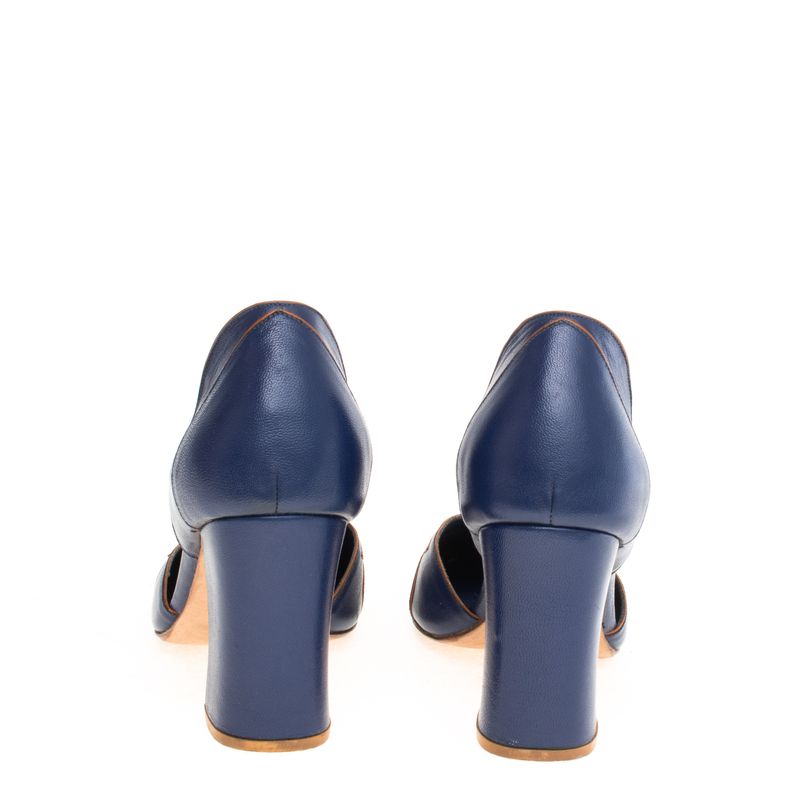 Scarpin-Sarah-Chofakian-Azul-e-Marrom