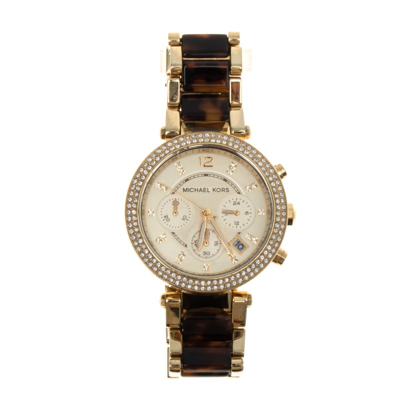 Relogio-Michael-Kors-Tartaruga-e-Dourado-com-Strass
