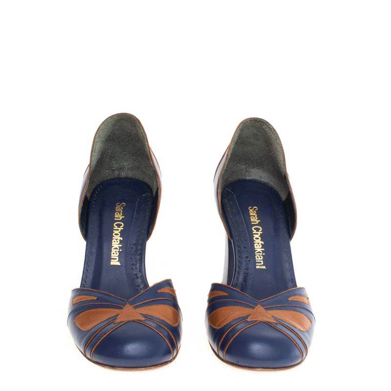 Scarpin-Sarah-Chofakian-Azul-e-Marrom