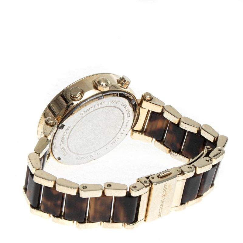 Relogio-Michael-Kors-Tartaruga-e-Dourado-com-Strass