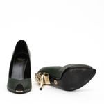 Peep-Toe-Versace-Verde-e-Dourado