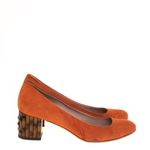 Sapato-Gucci-Bamboo-Camurca-Laranja