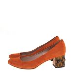 Sapato-Gucci-Bamboo-Camurca-Laranja