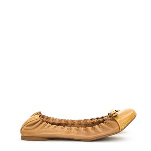 Sapatilha Tory Burch Couro Caramelo