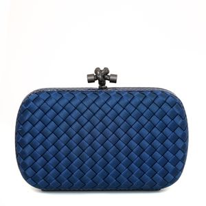 Clutch Bottega Veneta Chain Knot Azul