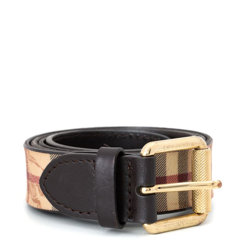 Cinto-Burberry-Housecheck-Marrom