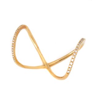 Anel Infinito Ouro Amarelo e Diamantes