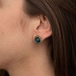 Brinco Carla Amorim Blue Berry