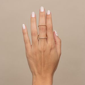 Anel Infinito Ouro Amarelo e Diamantes