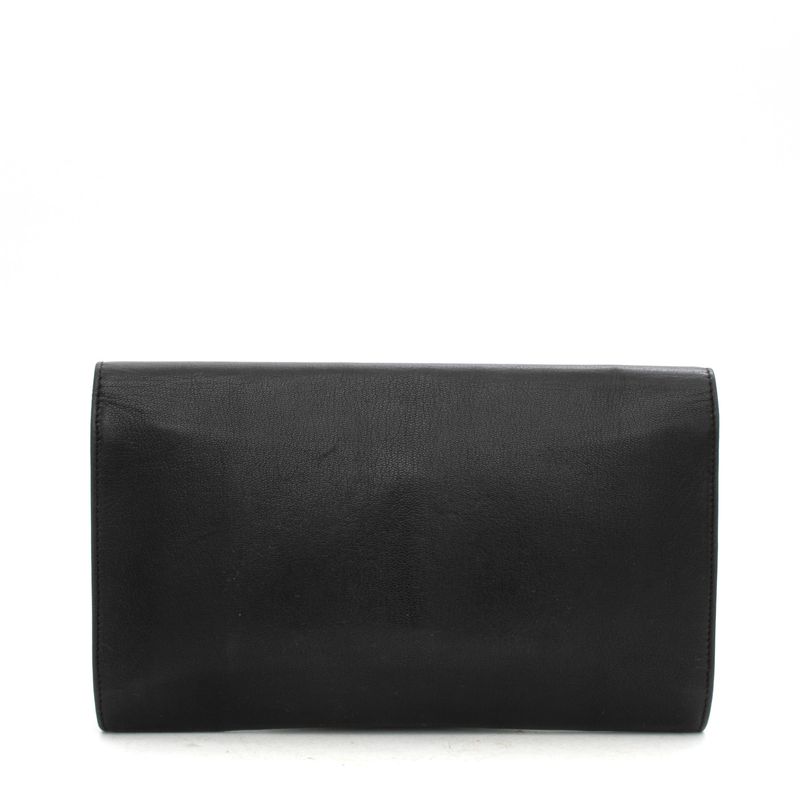 Clutch-Saint-Laurent-Belle-de-Jour-Couro-Preto