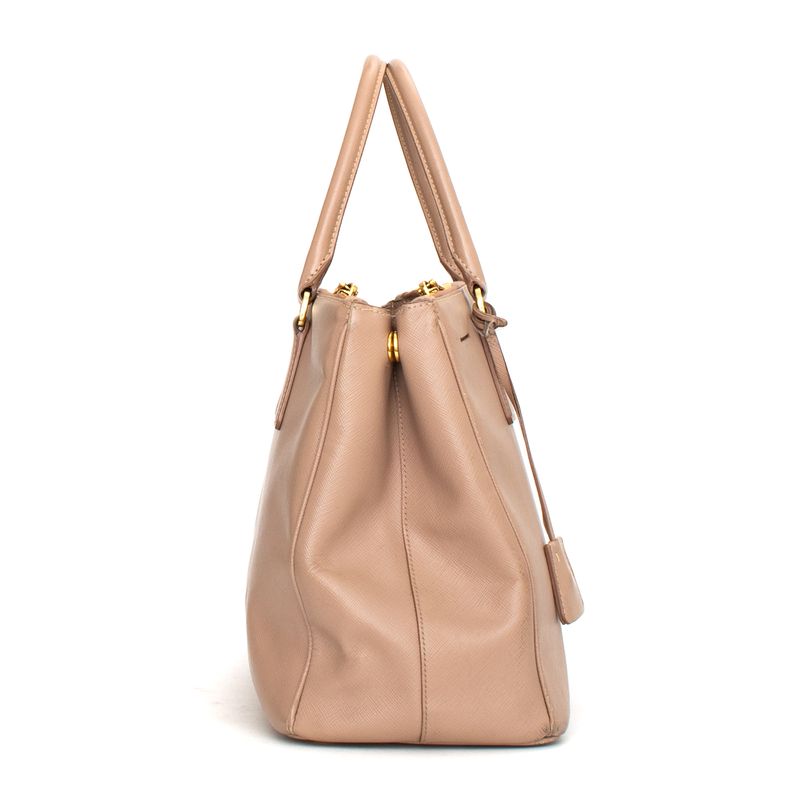 Bolsa-Prada-Galleria-Couro-Saffiano-Bege-Media