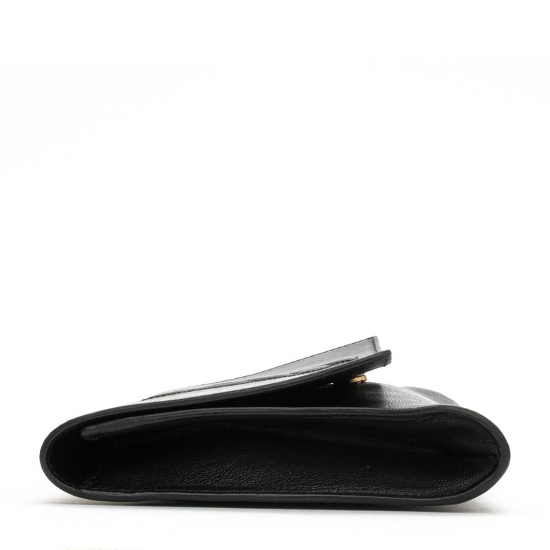 Clutch-Saint-Laurent-Belle-de-Jour-Couro-Preto