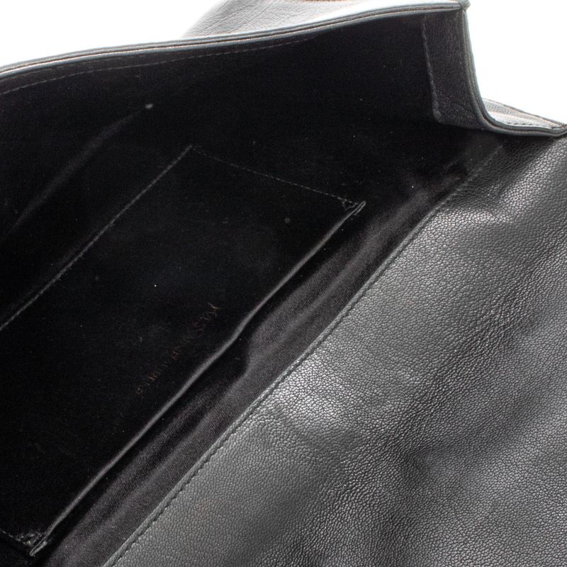 Clutch-Saint-Laurent-Belle-de-Jour-Couro-Preto