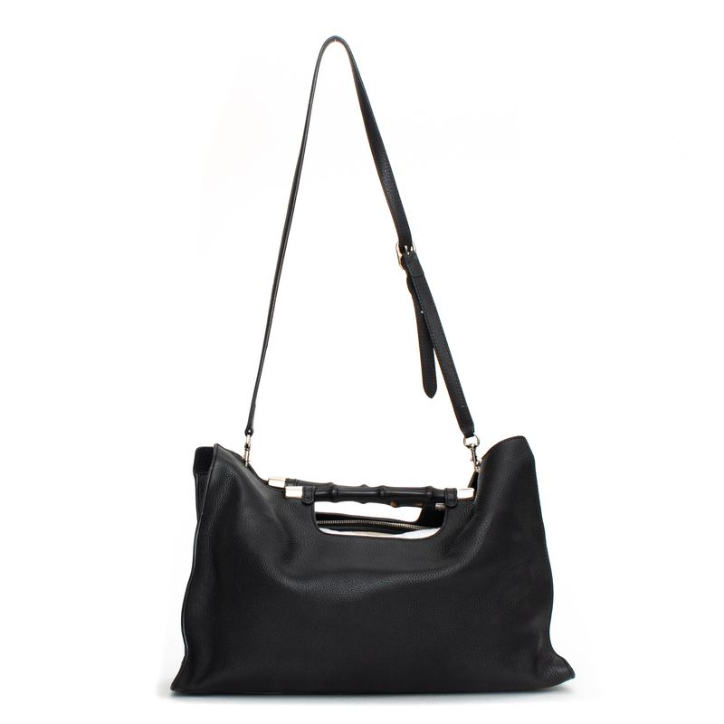 Bolsa-Gucci-Bamboo-Daily-Tote-Preta