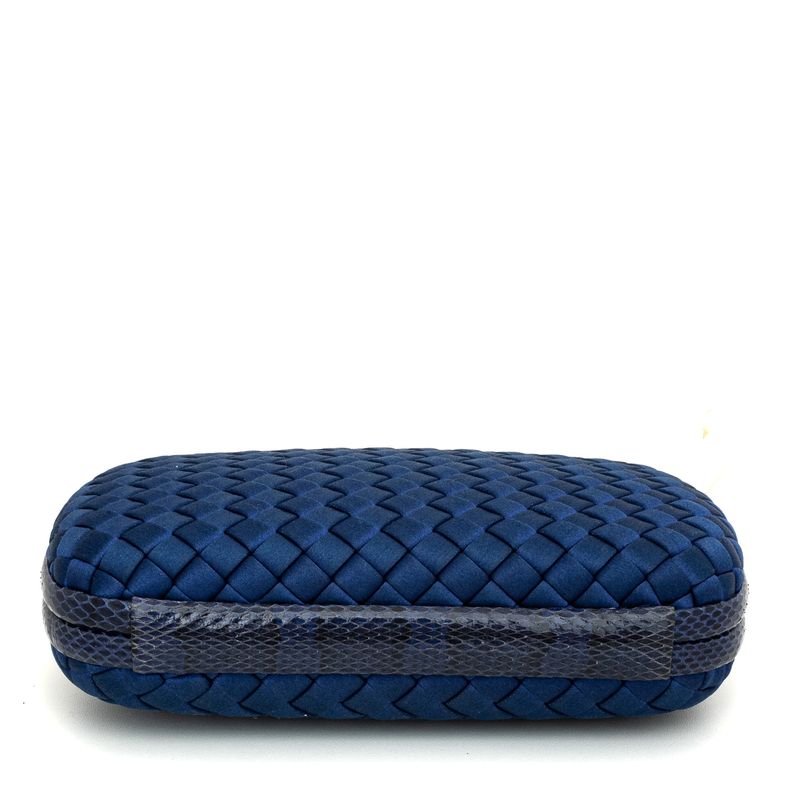 Clutch-Bottega-Veneta-Chain-Knot-Azul