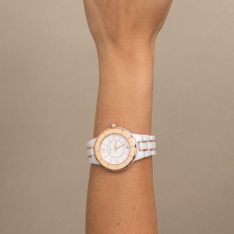Relogio-H.Stern-ceramica-branca-e-Rose