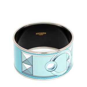 Bracelete Hermes Wide Enamel Azul