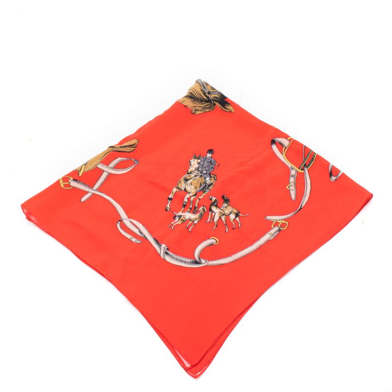 Lenco-Seda-Vermelho-Vintage