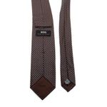 Gravata-Hugo-Boss-Marrom-Estampada