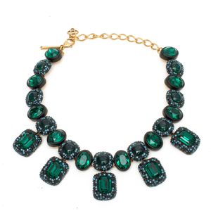Colar Oscar de Renta Pedras Verde