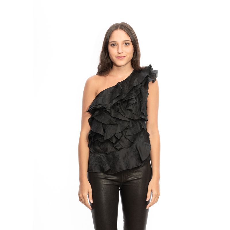 Blusa-Isabel-Marant-Preta-Babados