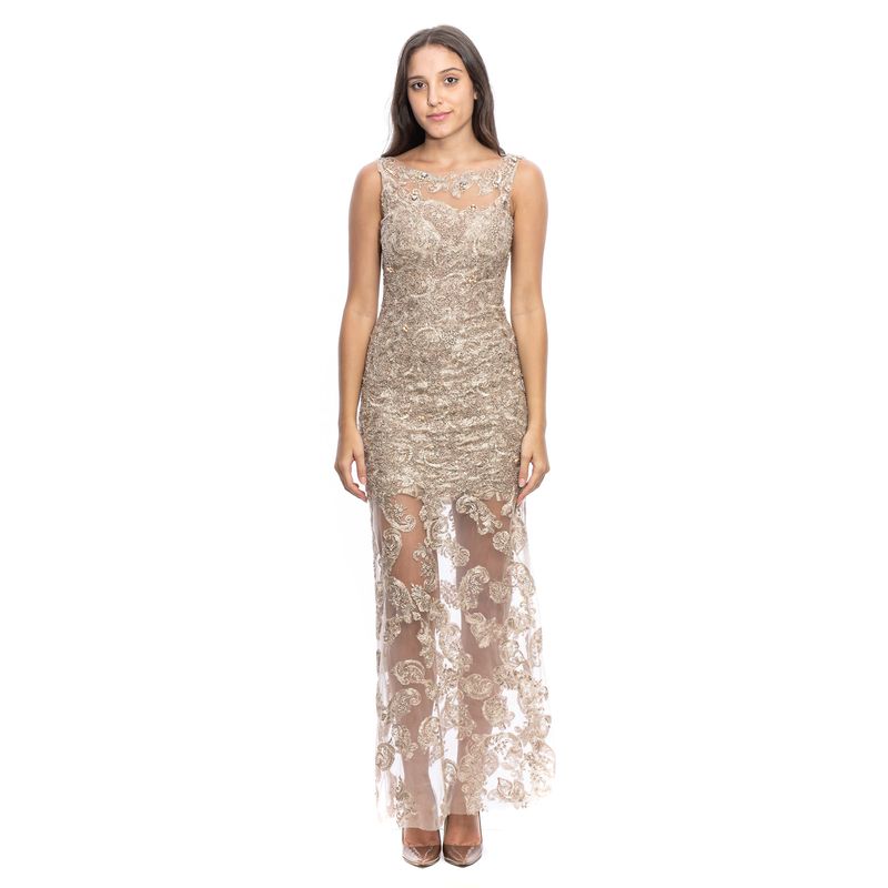 Vestido-Patricia-Bonaldi-Bege-Bordado-Longo