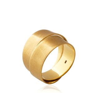 Anel Ouro Amarelo Duas Voltas