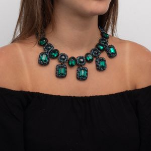 Colar Oscar de Renta Pedras Verde
