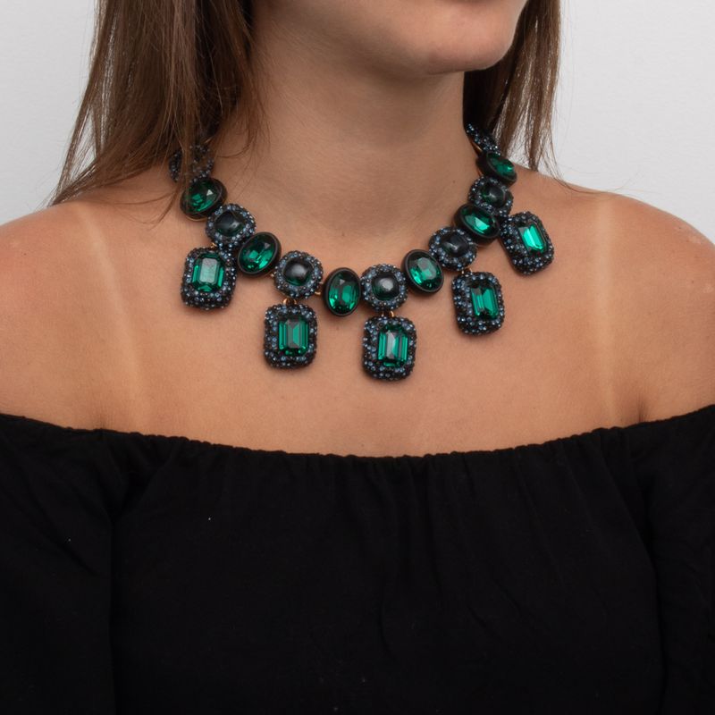 Colar-Oscar-de-Renta-Pedras-Verde