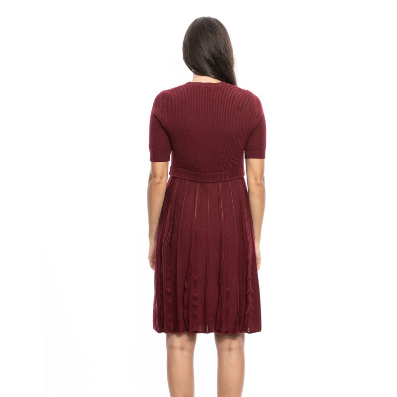 Vestido-Valentino-Tricot-Vinho
