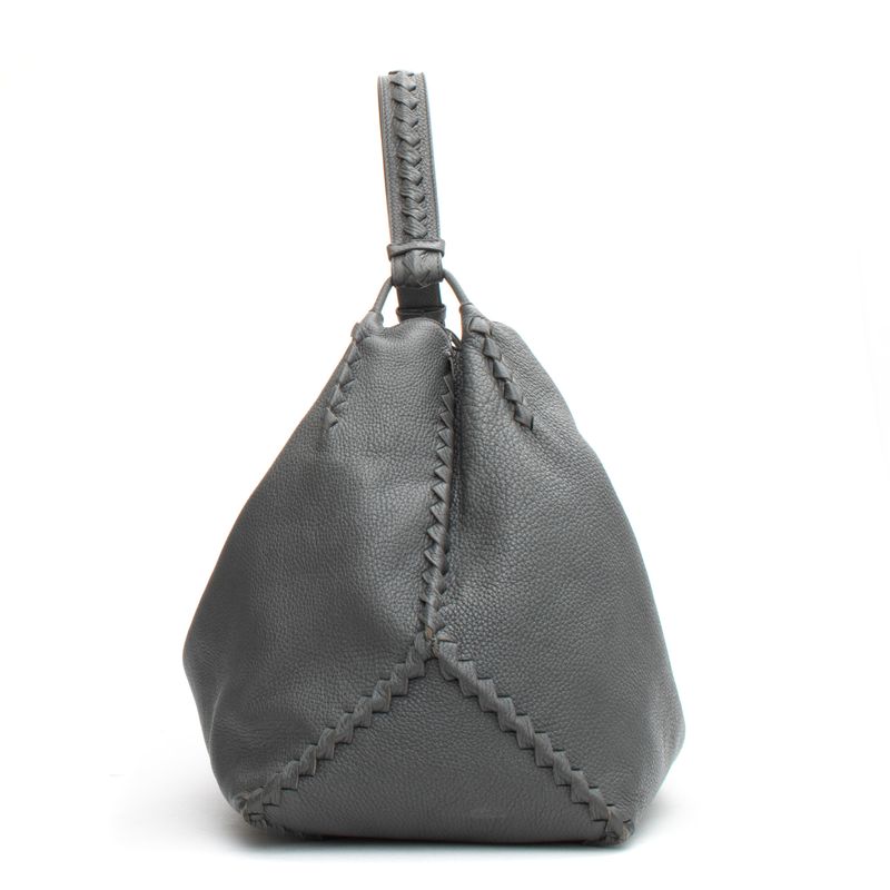 Bolsa-Bottega-Veneta-Couro-Cinza