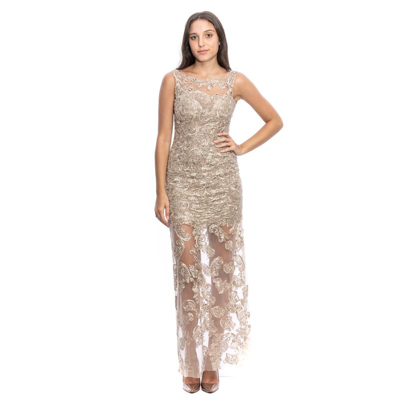 Vestido-Patricia-Bonaldi-Bege-Bordado-Longo