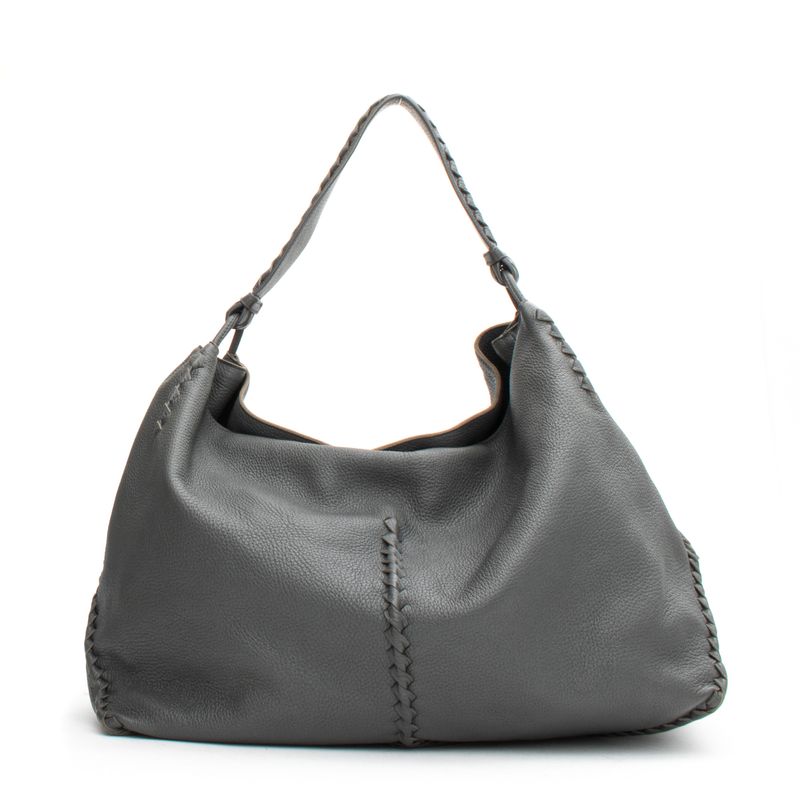 Bolsa-Bottega-Veneta-Couro-Cinza