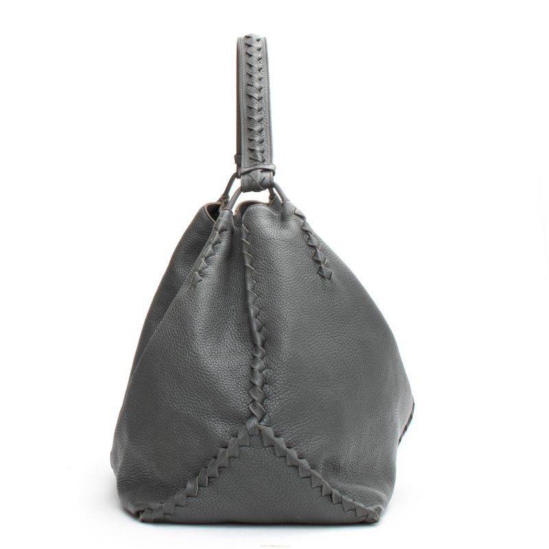 Bolsa-Bottega-Veneta-Couro-Cinza