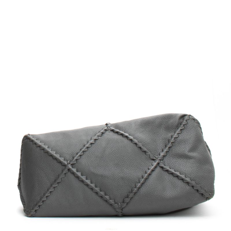 Bolsa-Bottega-Veneta-Couro-Cinza