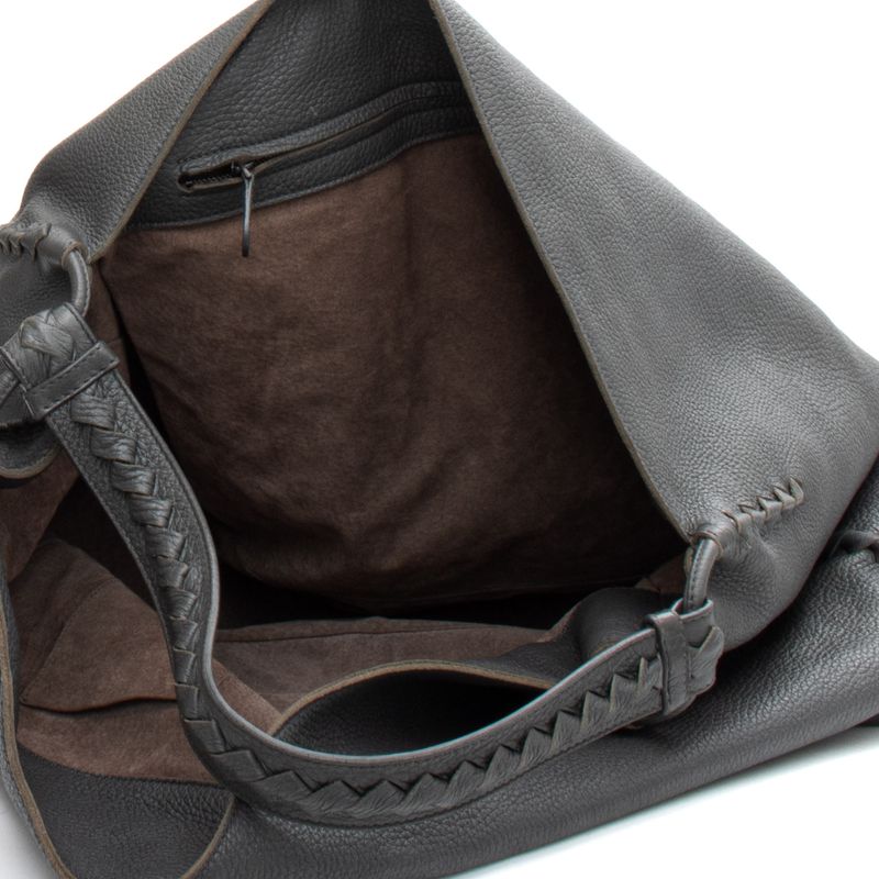 Bolsa-Bottega-Veneta-Couro-Cinza