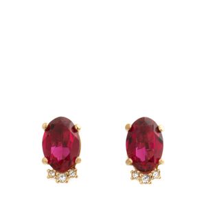 Brincos de Pressão Christian Dior Cristal Rosa