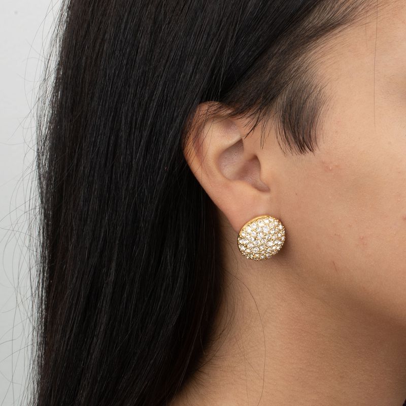 Brincos-Swarovski-Cravejado-Redondo-Dourado