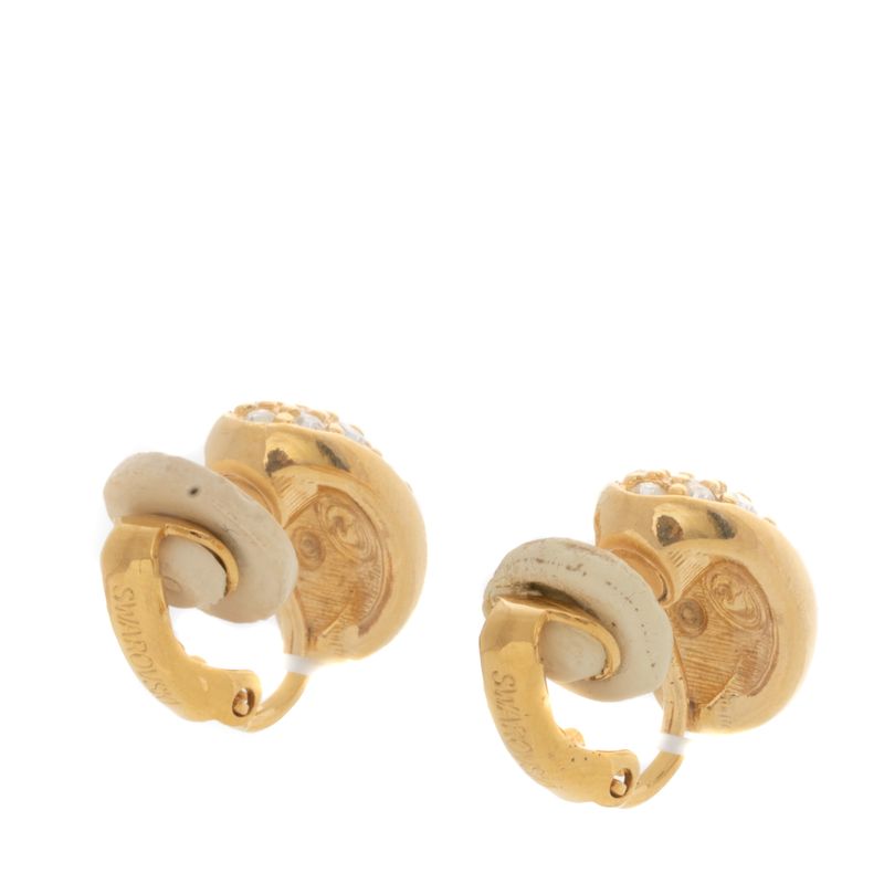 Brincos-Swarovski-Meia-Argola-Cravejada-Dourada
