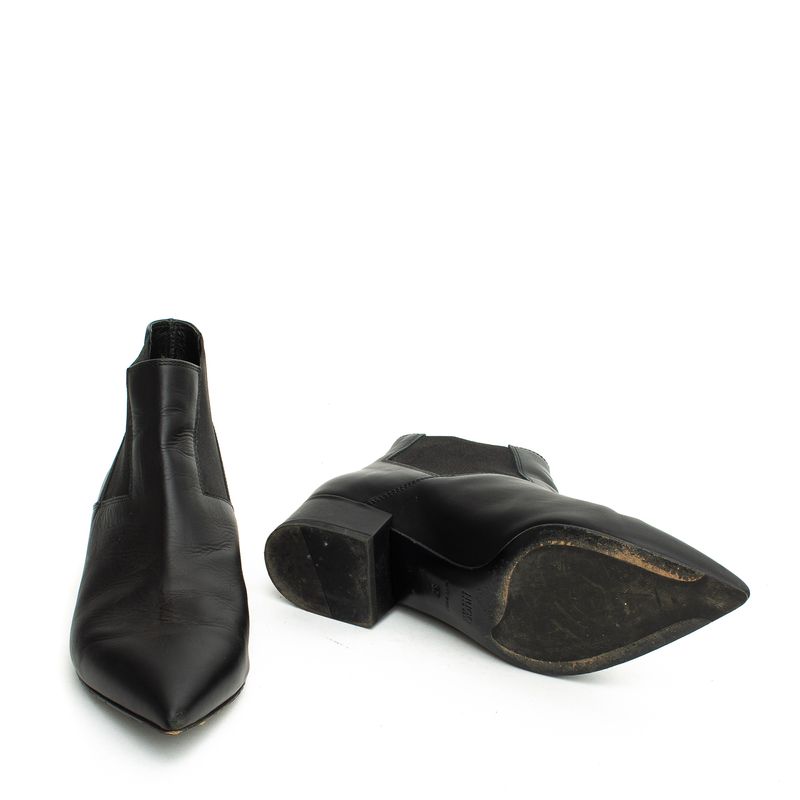 Ankle-Boot-Hugo-Boss-Couro-Preto