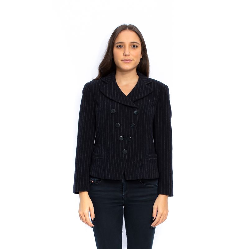 Blazer-Armani-Collezioni-Preto-Riscado