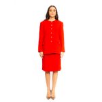 Conjunto-Blazer-e-Saia-Valentino-Vermelho-Vintage