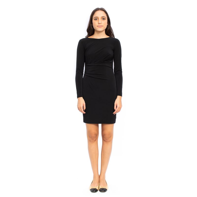 Vestido-Michael-Kors-Preto-Manga-Longa