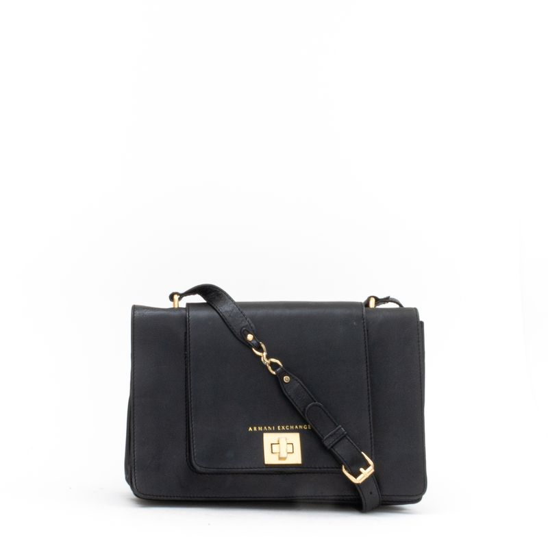 Bolsa-Armani-Exchange-Couro-Preto