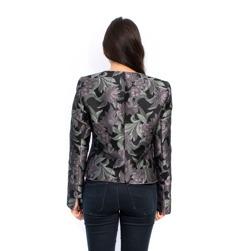 Blazer-Armani-Collezioni-Preto-Floral