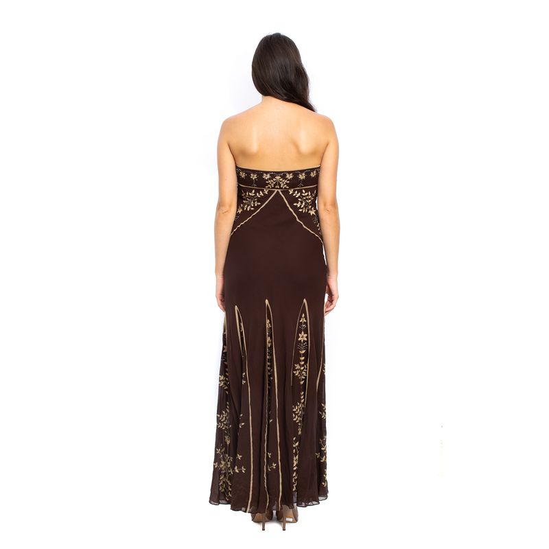 Vestido-BCBG-Marrom-Bordado
